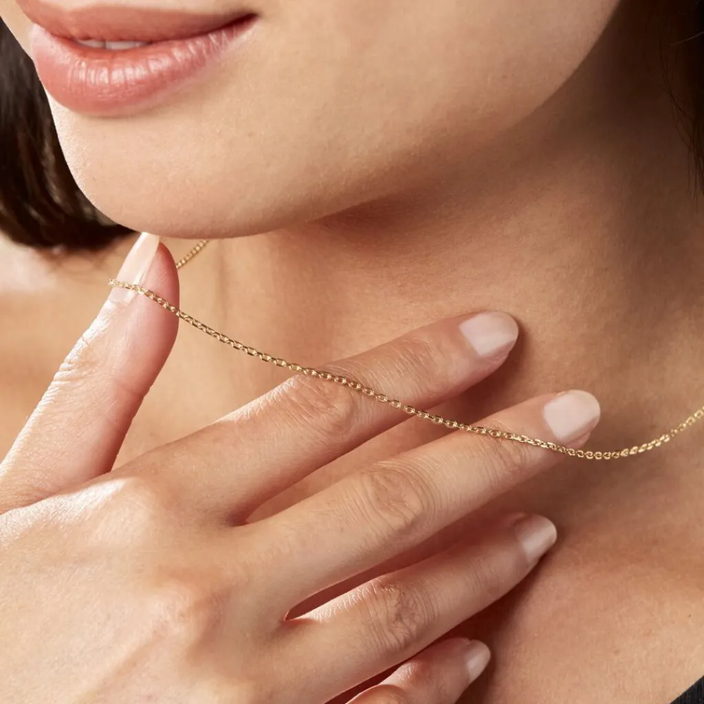 Histoire d'Or Chaîne Igoa Maille Forçat Diamantee Or Jaune Hot