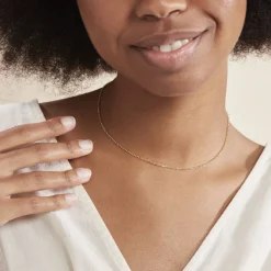 Histoire d'Or Chaîne Igoa Maille Forçat Diamantee Or Jaune Clearance