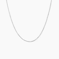 Histoire d'Or Chaîne Igoa Maille Forçat Diamantee or blanc Outlet