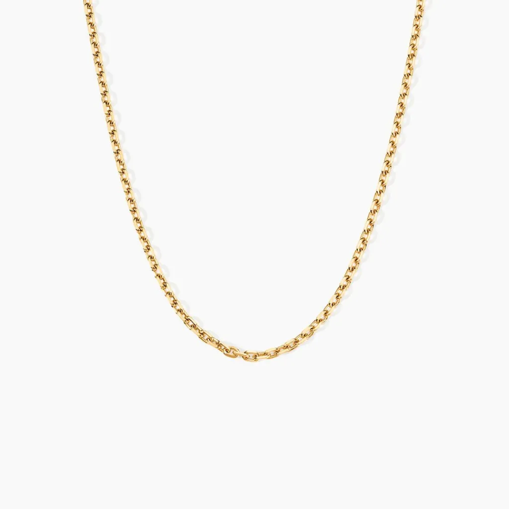 Histoire d'Or Chaîne Igoa Maille Forçat Diamantee Or Jaune New
