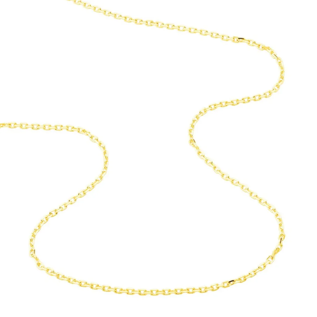 Histoire d'Or Chaîne Igoa Maille Forçat Diamantee Or Jaune New