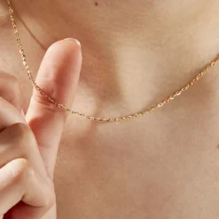 Histoire d'Or Chaîne Igoa Maille Forçat Diamantee Or Jaune Sale