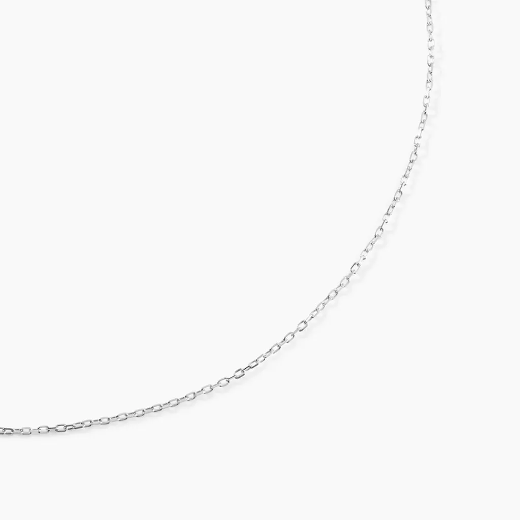 Histoire d'Or Chaîne Ilan Maille Forçat Ronde Or Blanc Sale