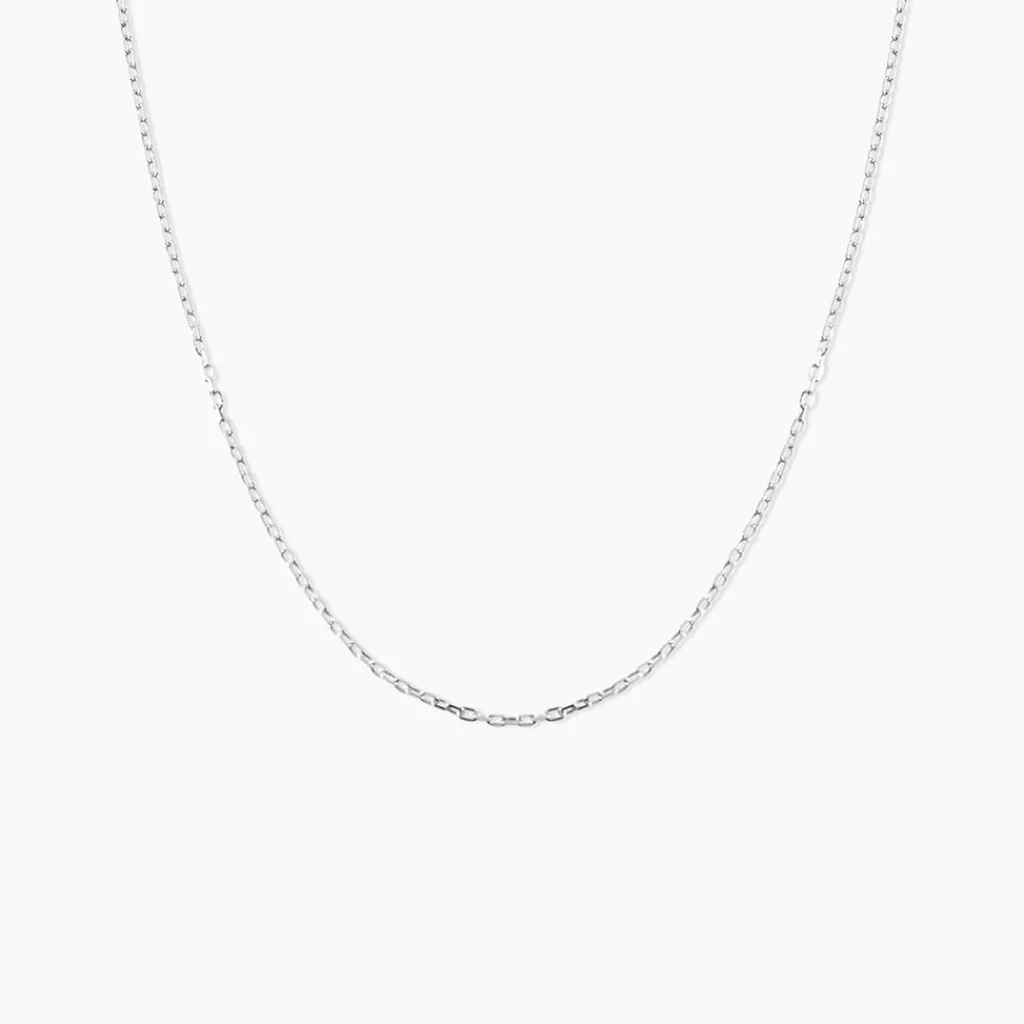 Histoire d'Or Chaîne Ilan Maille Forçat Ronde Or Blanc Sale