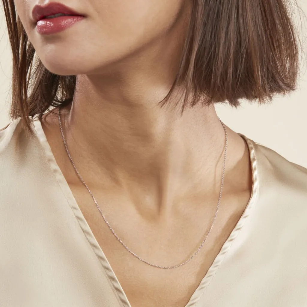 Histoire d'Or Chaîne Ilan Maille Forçat Ronde Or Blanc Sale