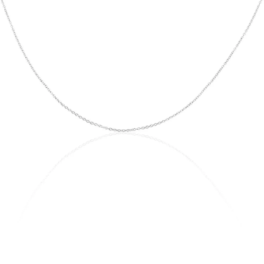 Histoire d'Or Chaîne Ilan Maille Forçat Ronde Or Blanc Outlet