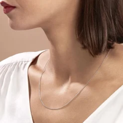 Histoire d'Or Chaîne Imad Maille Gourmette or blanc Hot