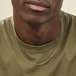 Histoire d'Or Chaîne Imad Maille Gourmette or blanc Hot