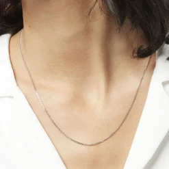 Histoire d'Or Chaîne Imad Maille Gourmette or blanc Clearance