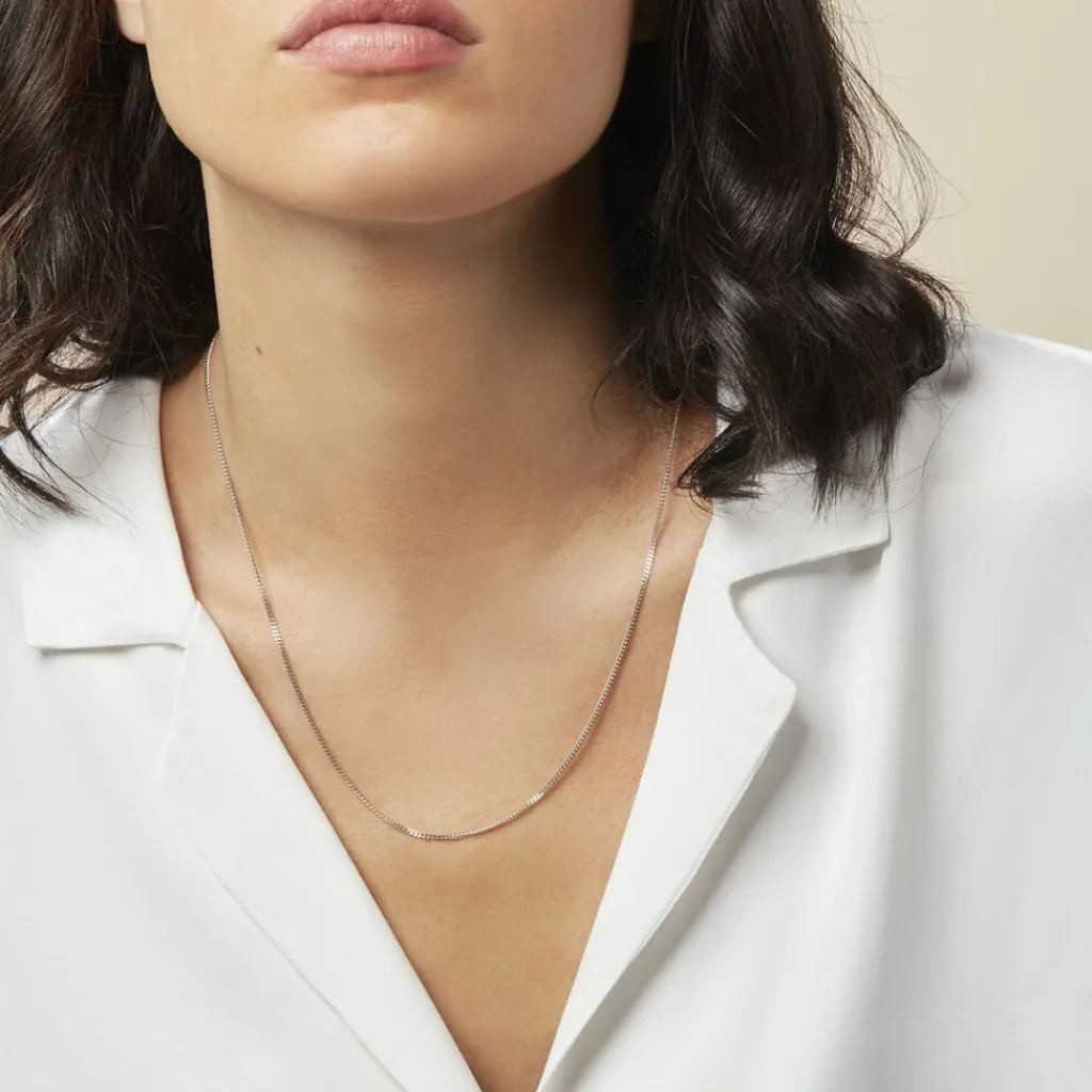 Histoire d'Or Chaîne Imad Maille Gourmette or blanc Sale