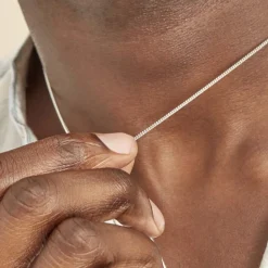 Histoire d'Or Chaîne Imad Maille Gourmette or blanc Sale