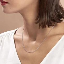 Histoire d'Or Chaîne Imad Maille Gourmette or blanc