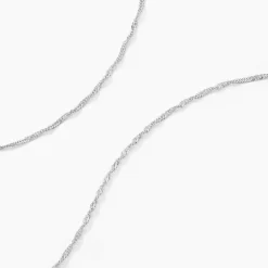 Histoire d'Or Chaîne Imanie Maille Singapour Or Blanc