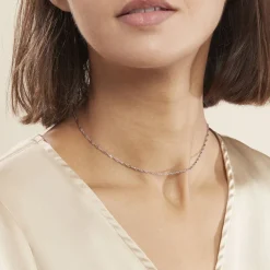 Histoire d'Or Chaîne Imanie Maille Singapour or blanc Online