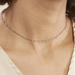 Histoire d'Or Chaîne Imanie Maille Singapour or blanc Online