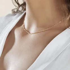 Histoire d'Or Chaîne Imanie Maille Singapour Or Jaune New