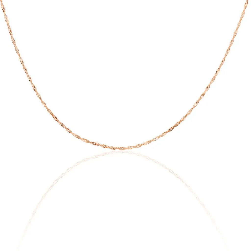 Histoire d'Or Chaîne Imanie Maille Singapour or rose Hot