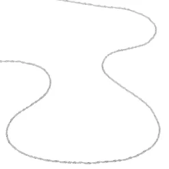 Histoire d'Or Chaîne Imanie Maille Singapour or blanc