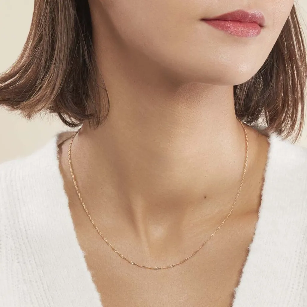 Histoire d'Or Chaîne Imanie Maille Singapour Or Jaune Best