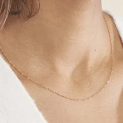 Histoire d'Or Chaîne Imanie Maille Singapour Or Jaune Best