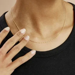 Histoire d'Or Chaîne Imanie Maille Singapour or jaune Discount