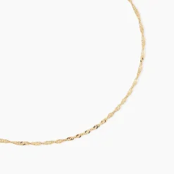 Histoire d'Or Chaîne Imanie Maille Singapour Or Jaune Online