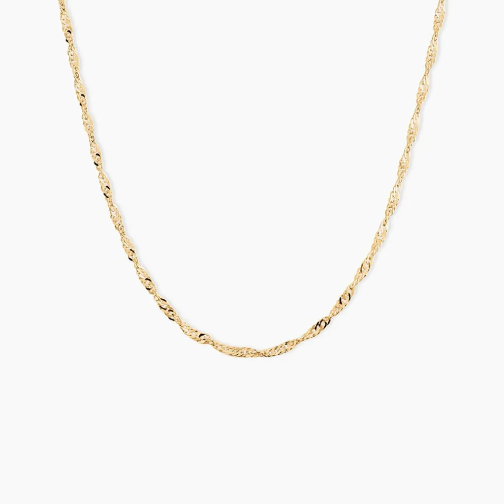 Histoire d'Or Chaîne Imanie Maille Singapour Or Jaune Online