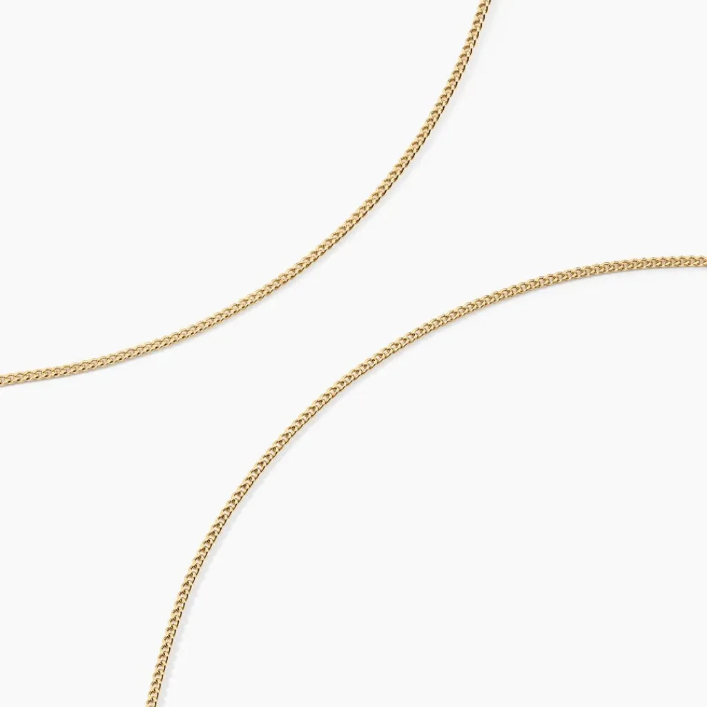 Histoire d'Or Chaîne Ixia Maille Gourmette Diamantee Or Jaune Sale