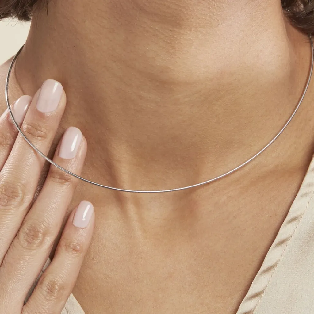 Histoire d'Or Chaîne Kassie Maille Omega Argent Blanc New