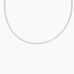 Histoire d'Or Chaîne Kassie Maille Omega Argent Blanc Online