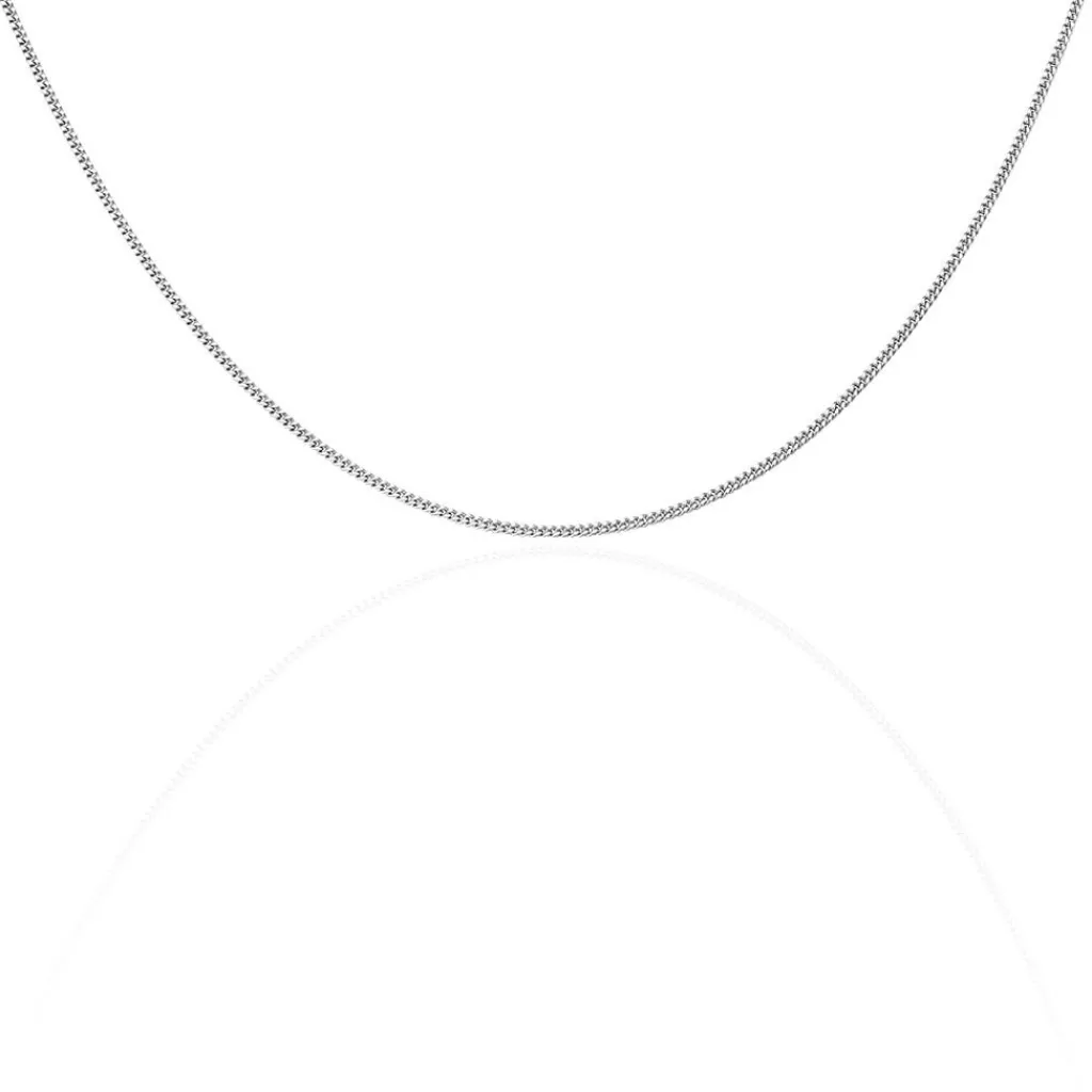 Histoire d'Or Chaîne Maille Gourmette Or Blanc New