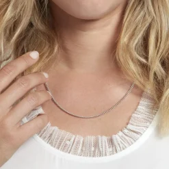 Histoire d'Or Chaîne Nairi Maille Gourmette Argent Blanc Hot