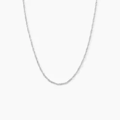 Histoire d'Or Chaîne Ons Maille Singapour Or Blanc Clearance