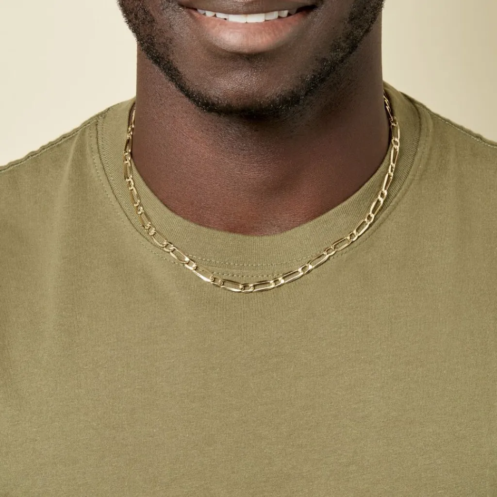 Histoire d'Or Chaîne Ophelio Maille Alternee 1/1 or jaune Sale