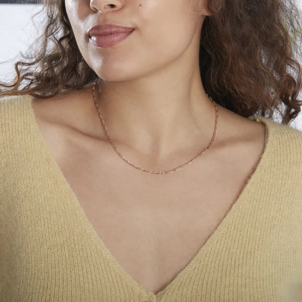 Histoire d'Or Chaîne Ophelio Maille Alternee 1/1 or rose Online