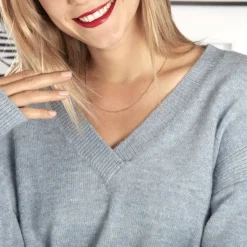 Histoire d'Or Chaîne Vince Plaqué Or Jaune Discount