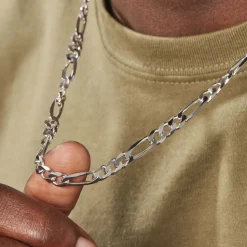 Histoire d'Or Chaîne Vivian Maille Alternee 1/3 Argent Blanc Sale