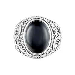 Histoire d'Or Chevaliere Zayn Acier Inoxydable Blanc Verre New