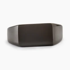 Histoire d'Or Chevalière Luciano acier noir Best