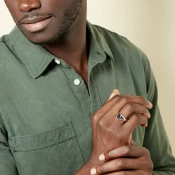 Histoire d'Or Chevalière Amaurie Argent Blanc Onyx Online