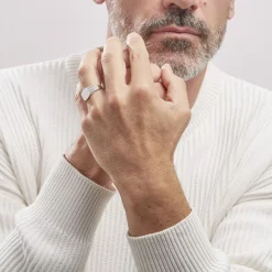 Histoire d'Or Chevalière Argent Blanc Charites Online