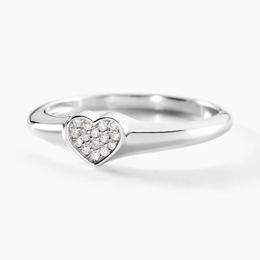 Histoire d'Or Chevalière Argent Deep In Love Oxydes De Zirconium Outlet