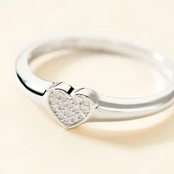 Histoire d'Or Chevalière Argent Deep In Love Oxydes De Zirconium Outlet