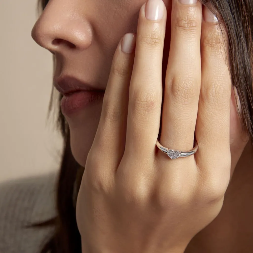 Histoire d'Or Chevalière Argent Deep In Love Oxydes De Zirconium Outlet