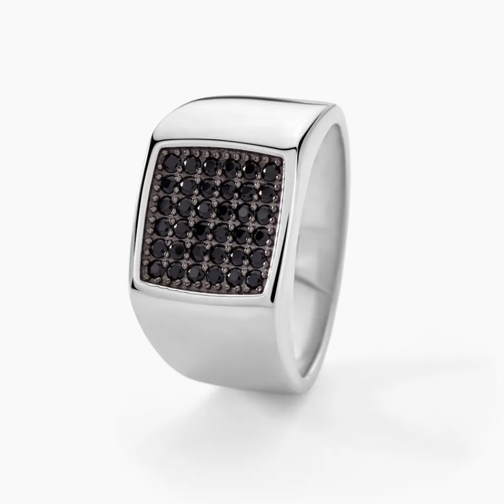 Histoire d'Or Chevalière Argent Otylia Oxydes De Zirconium Best