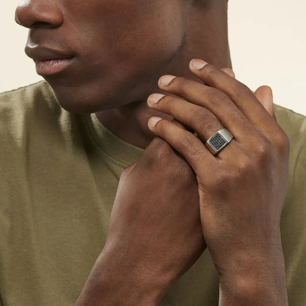 Histoire d'Or Chevalière Argent Otylia Oxydes De Zirconium Best