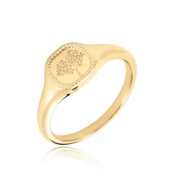 Histoire d'Or Chevalière Aviv Plaqué Or Jaune New