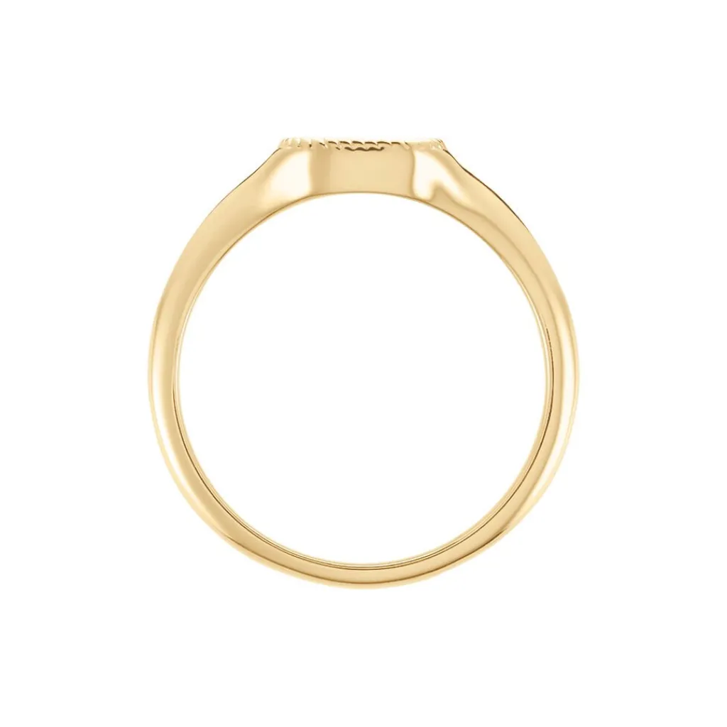 Histoire d'Or Chevalière Aviv Plaqué Or Jaune New