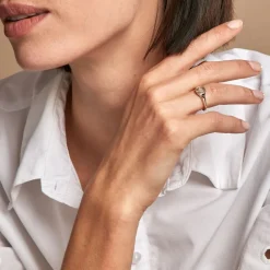 Histoire d'Or Chevalière Aviv Plaqué Or Jaune New