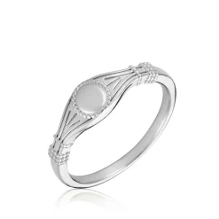 Histoire d'Or Chevalière Azteque argent blanc